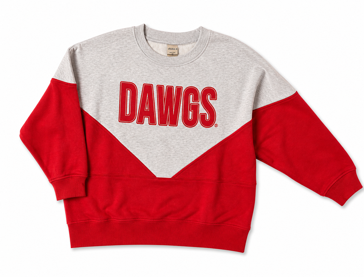 Women's chicka-d Gameday Dawgs Heritage Crewneck Sweatshirt