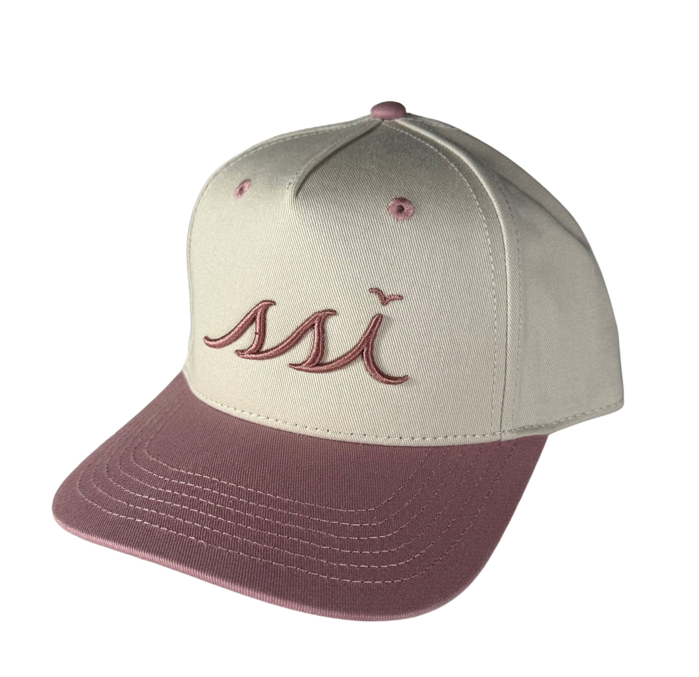 Youth Stone w/ Pink Bill - Raised Pink Logo - Legacy Heritage Hat Kids