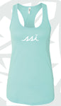 Cancun Racerback Tank Top with White Logo