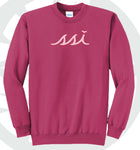 Kids Sangria Sweatshirt with Light Pink Logo on front