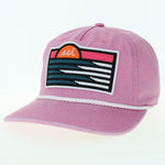 Faded Pink Hat - Waves Patch , White Rope - Legacy Hat