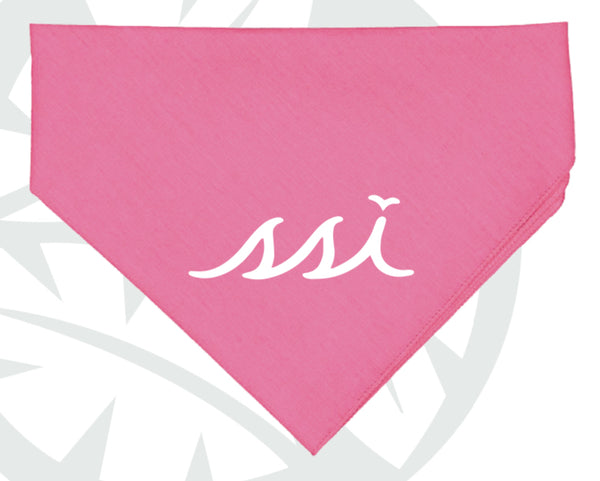Hot Pink Dog Bandana with White Logo