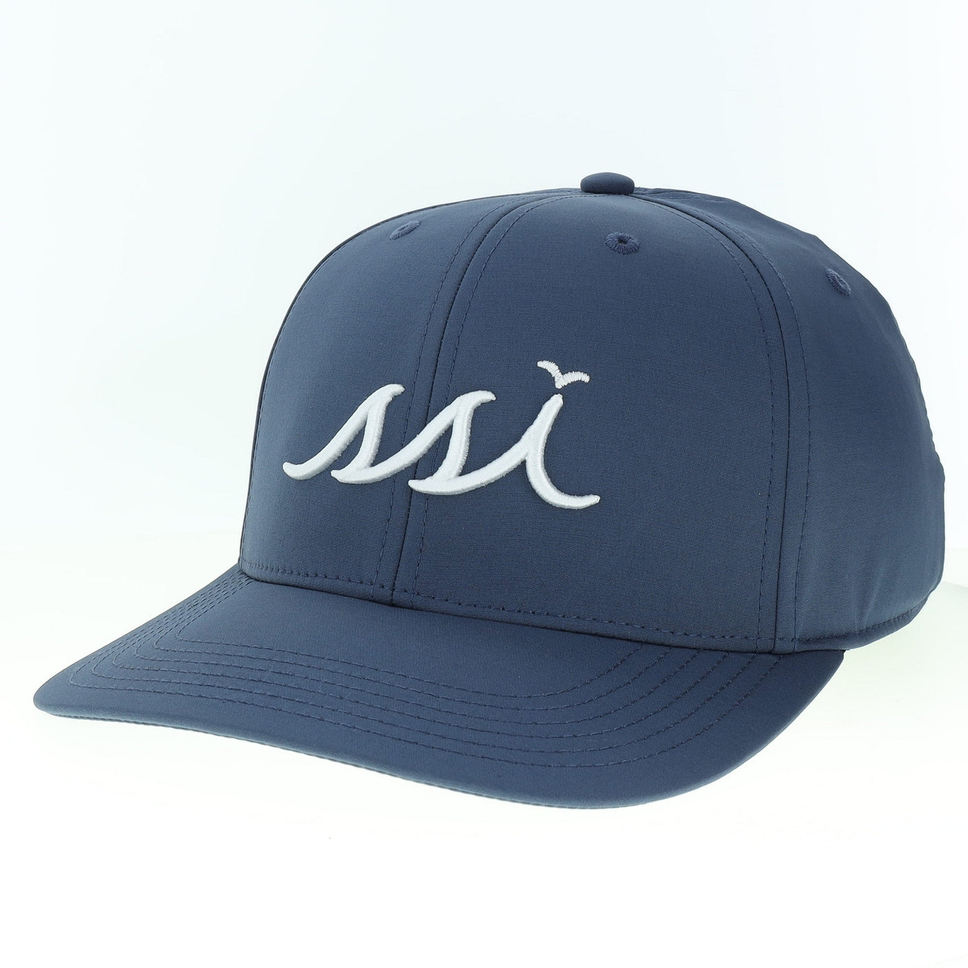 Navy St. Simons Island Hat — White Raised SSI Logo
