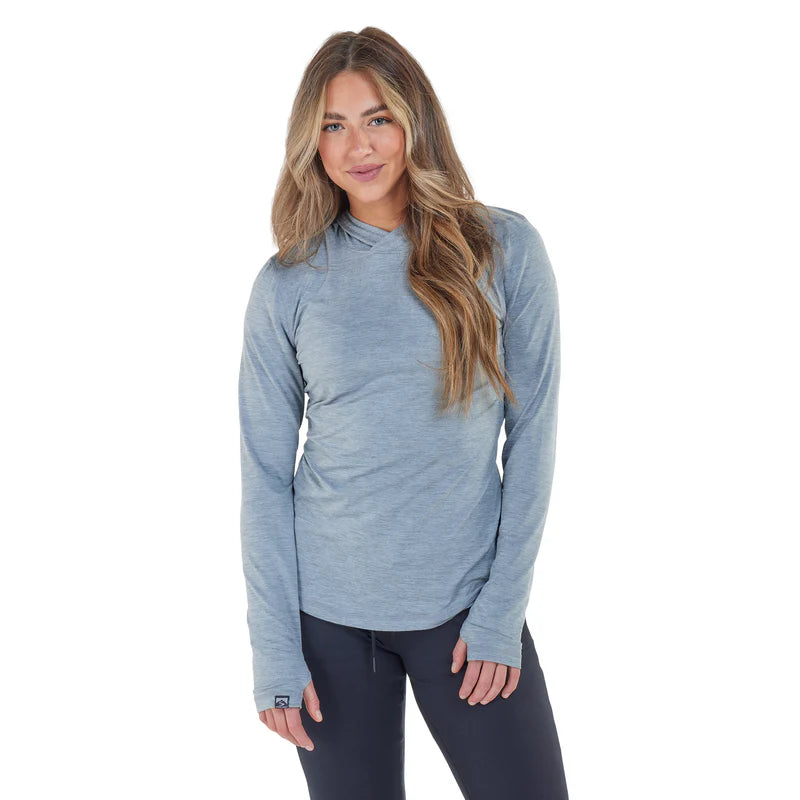 Women's Heather Gray Pacesetter Hoodie with Pink Logo - Storm Creek