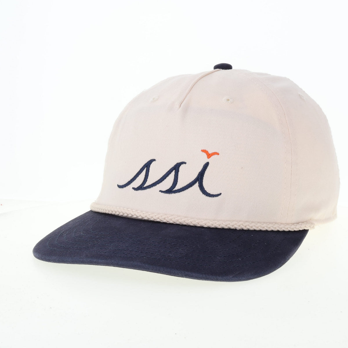 Stone Hat - Navy Bill Navy Logo with Orange Bird - Legacy Skully Hat