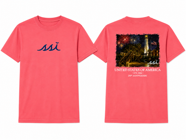 Comfort Colors 250th USA Anniversary Tee —Watermelon Garment-Dyed Short Sleeve