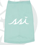 Dog Tank Top in Aqua with White Logo