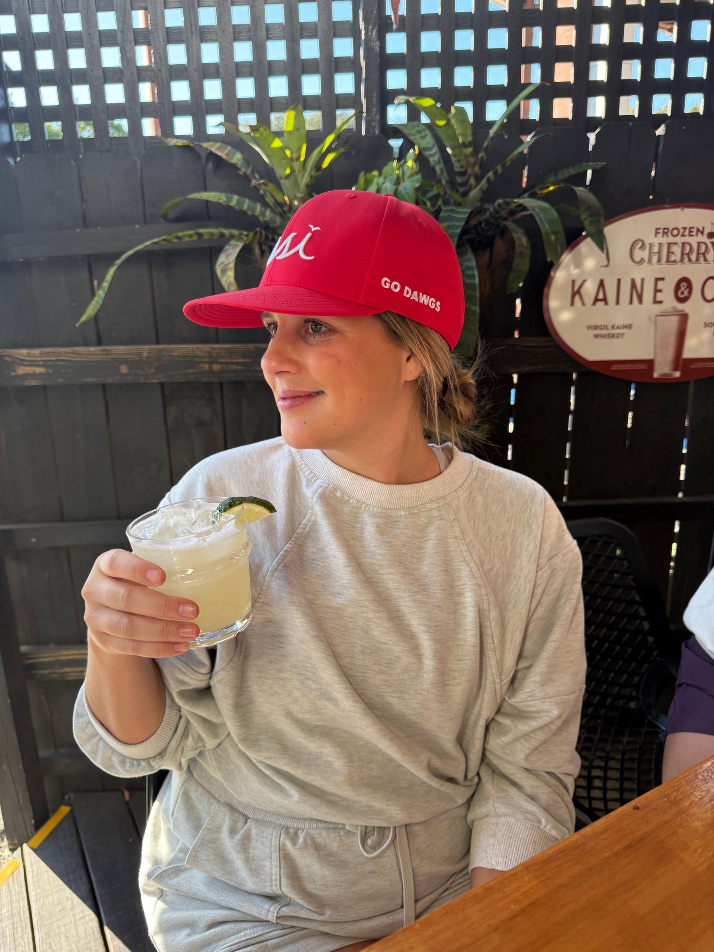 Red Go Dawgs St. Simons Island Hat — White Raised SSI Logo
