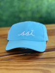 Hinsen Blue Imperial Ponytail Hat (Regular Size) White logo