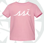 Toddler Pink T Shirt with White Logo