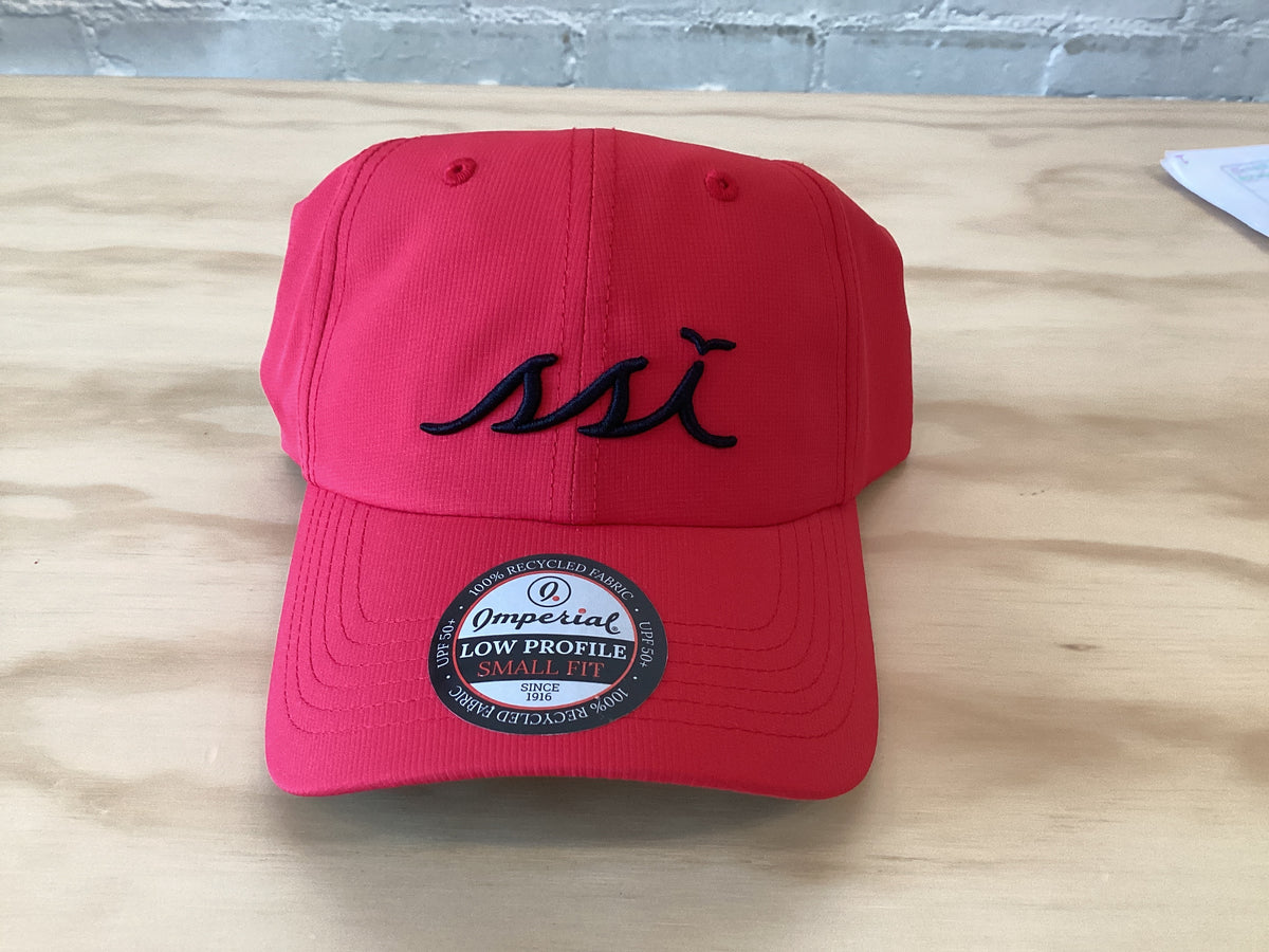 Red Imperial Hat (Small Fit) Black Raised Logo