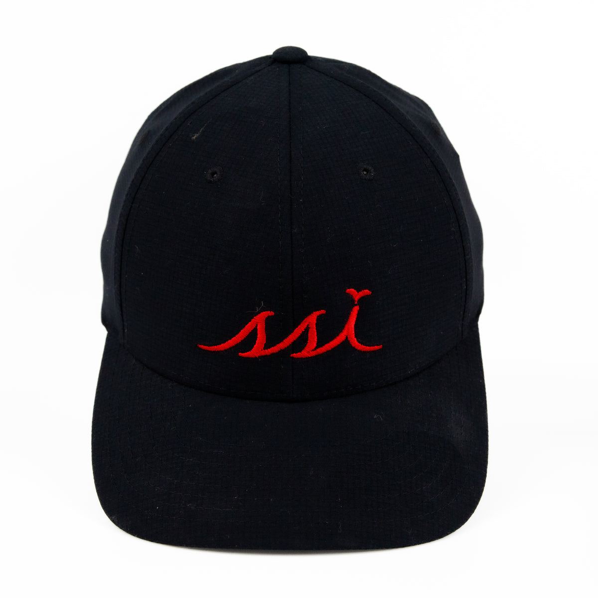 Black Imperial Hat (Regular Fit) Red Logo/ Adjustable