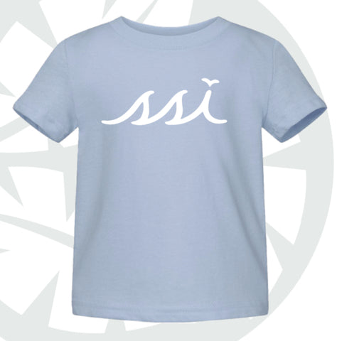 Toddler Light Blue T Shirt with White Logo