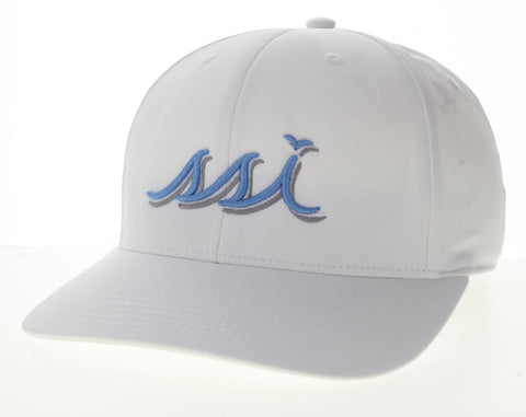 White Hat - Cascade Light Blue/White/Gray Logo - Legacy Back 9 Hat