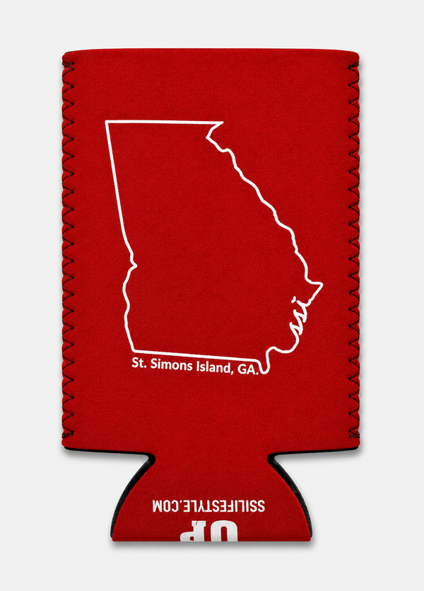SSI Slim Can Koozie  Red with White Logo