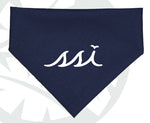 Navy Dog Bandana with White Logo