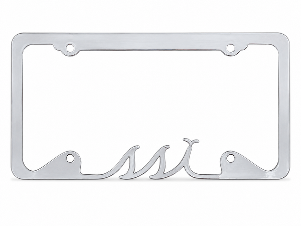 SSI Logo License Plate Frame — Chrome Metal Cutout
