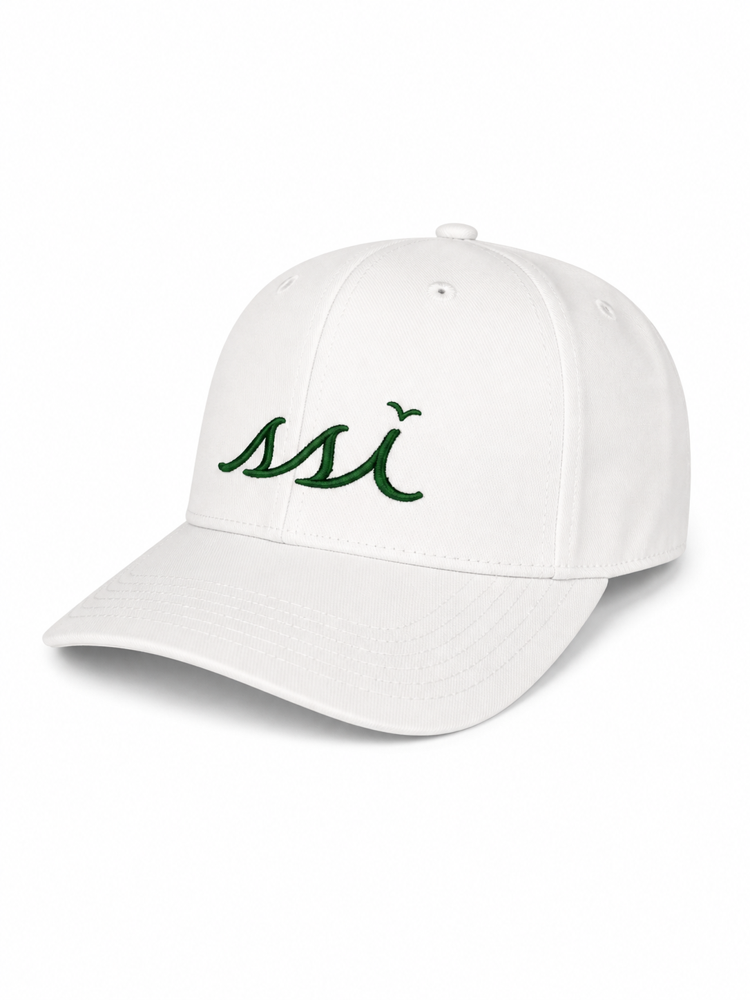 White Imperial Hat (Small Size) Dark Green Logo