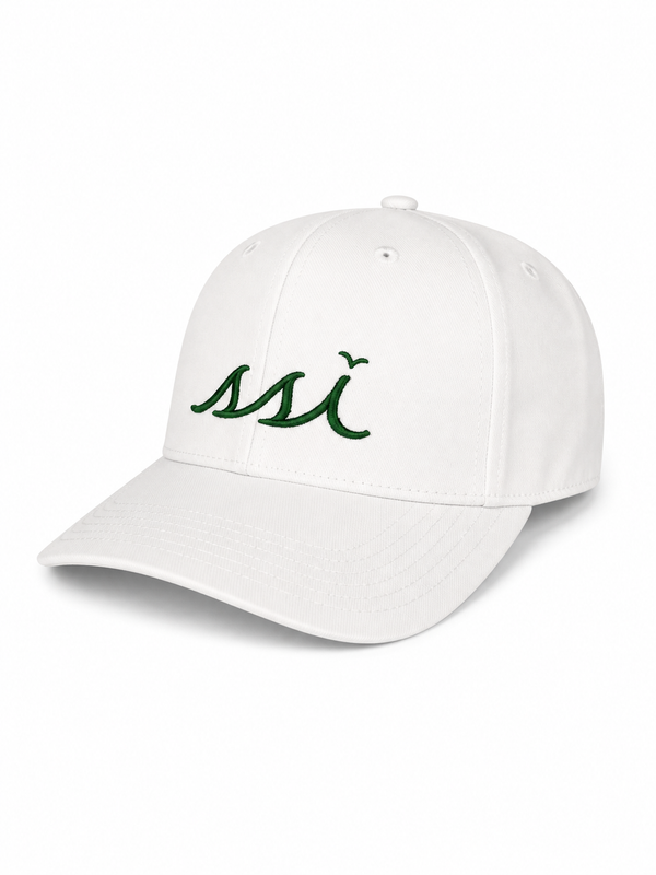 White Imperial Hat (Small Size) Dark Green Logo
