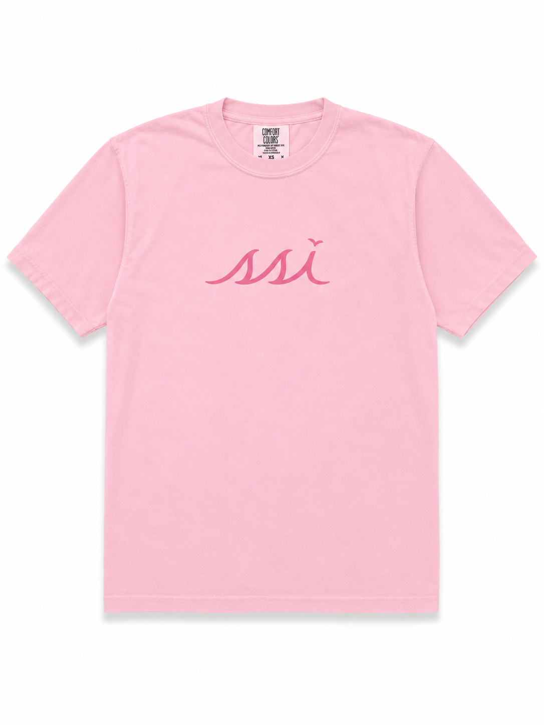Comfort Colors Blossom Pink St. Simons Island Tee — Pink SSI Logo