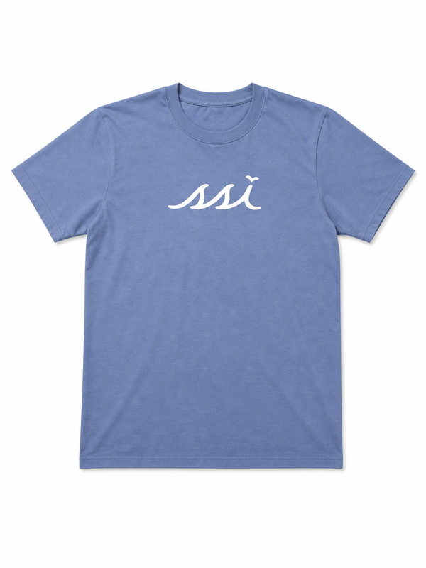 Comfort Colors St. Simons Pier Tee — Harbor Blue Garment-Dyed Short Sleeve