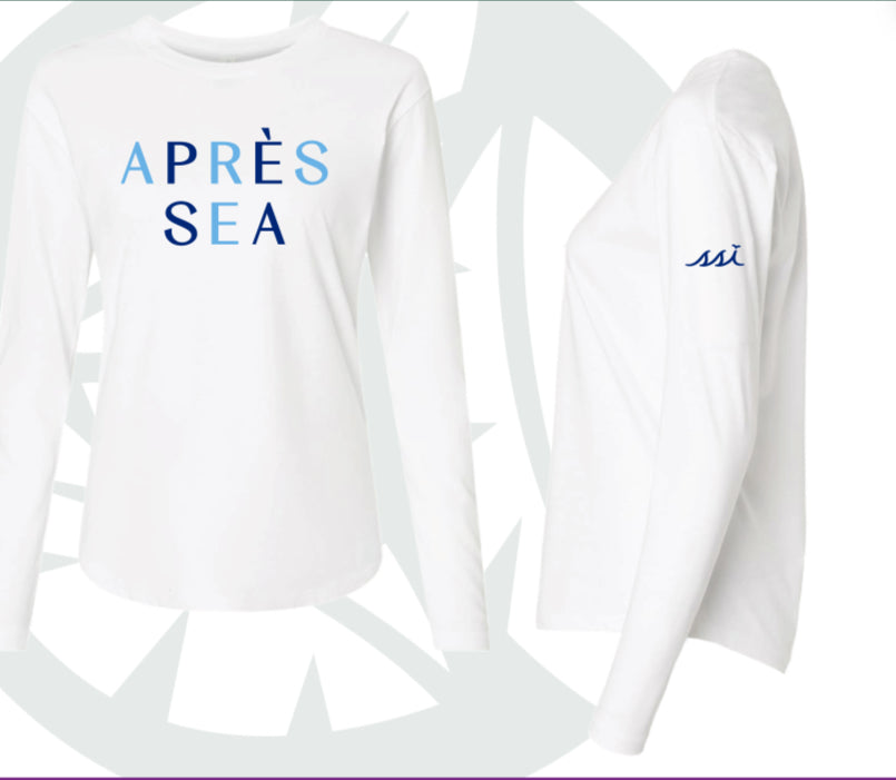 White Long Sleeve Next Level Apres Sea T