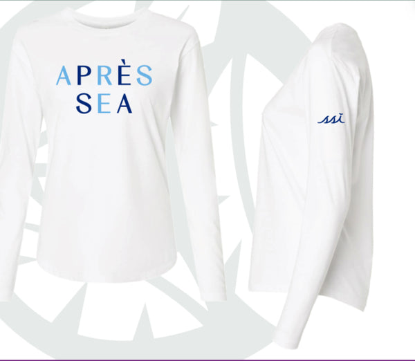 White Long Sleeve Next Level Apres Sea T