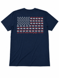 District Navy St. Simons Island Tee — American Flag Back Print