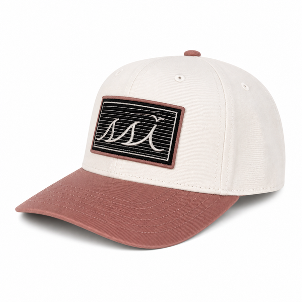 Dusty Rose Heritage Cap — Striped SSI Patch
