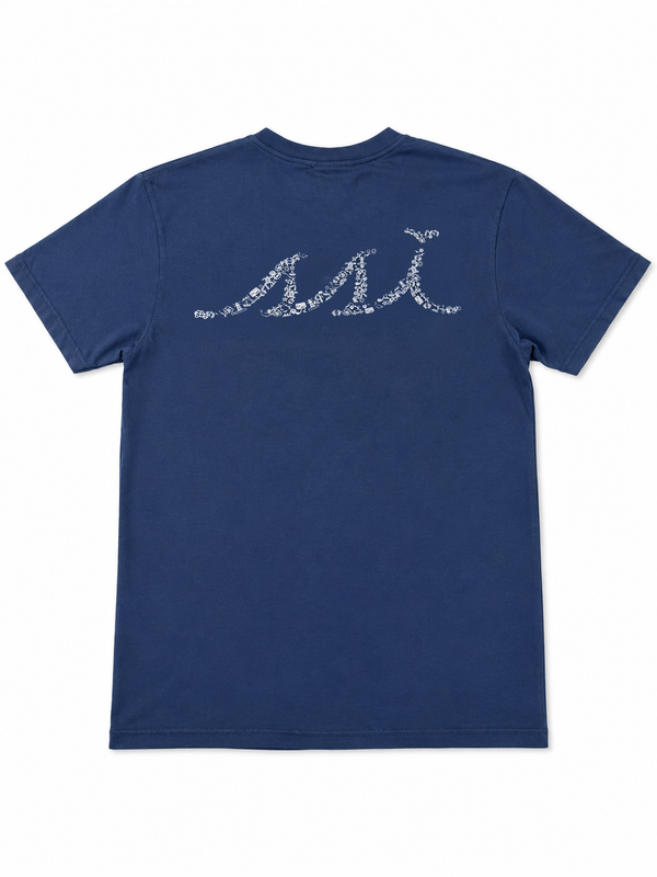 Comfort Colors Navy St. Simons Island Pocket Tee — Fun-Filled SSI Logo Back Print
