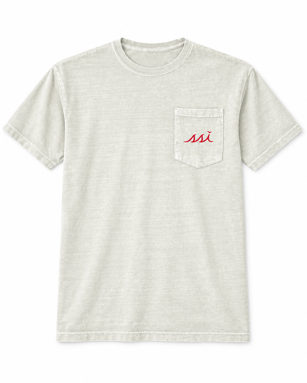 Georgia vs. Florida Cocktail Party Pocket T-Shirt – White Comfort Colors Tee