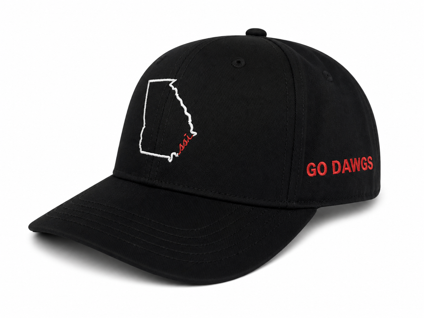 Georgia Outline Cap — Black Gameday Performance Hat