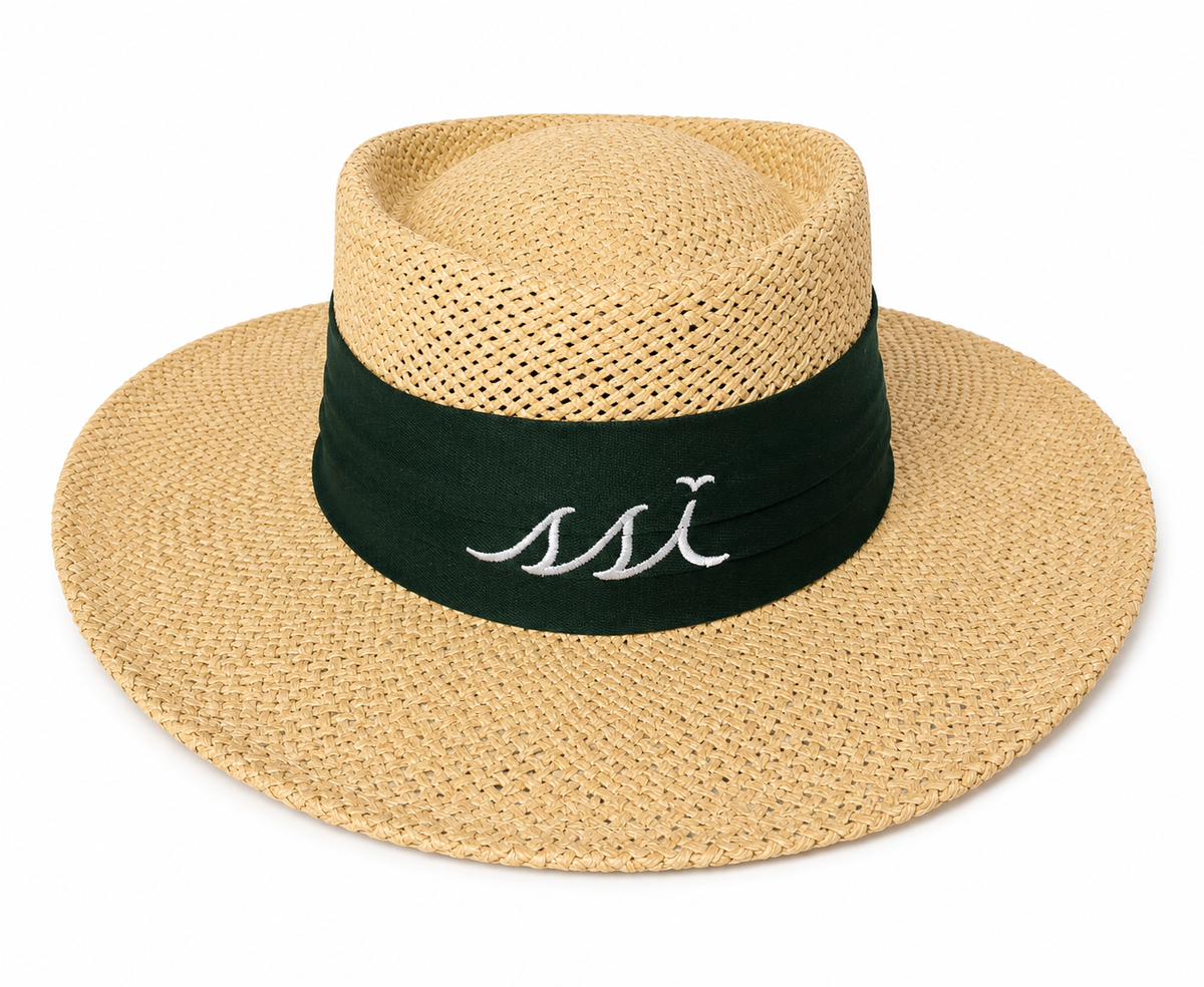 AHEAD The Gambler Straw Hat – Saint Simons Island Ribbon – L/XL