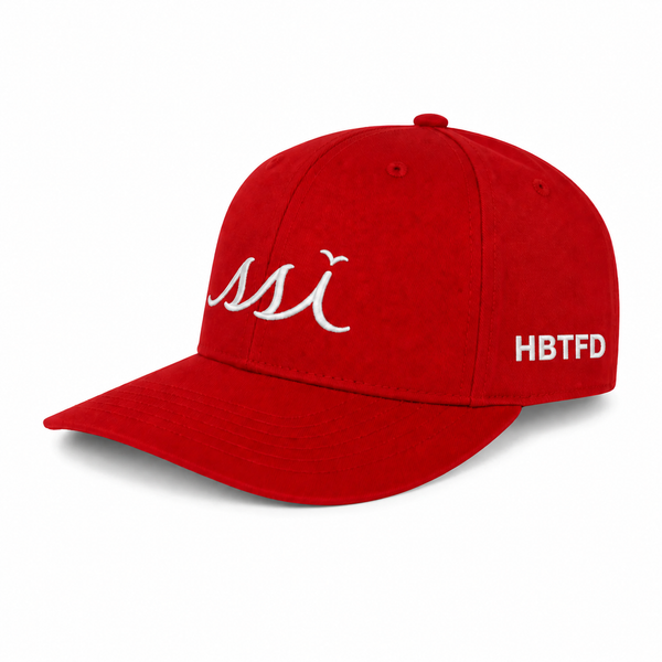 Red Imperial Hat – White SSI Logo with HBTFD