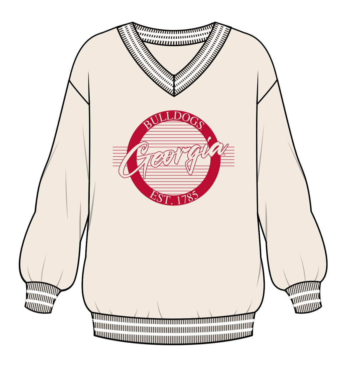 Off white V-Neck Sweatshirt