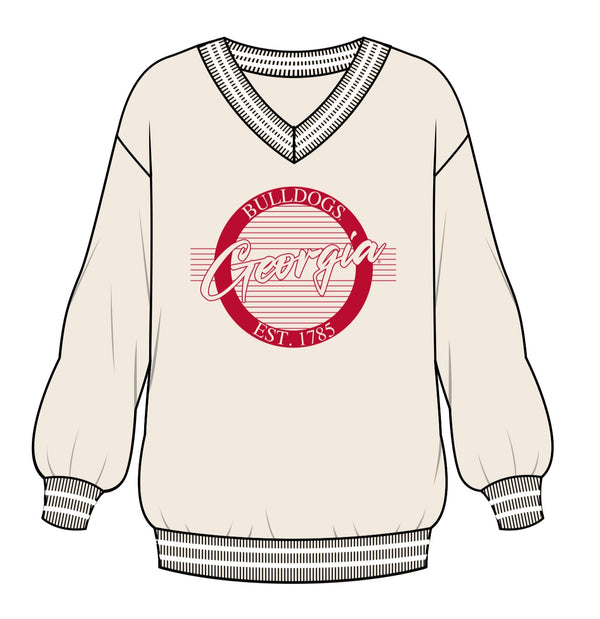 Off white V-Neck Sweatshirt