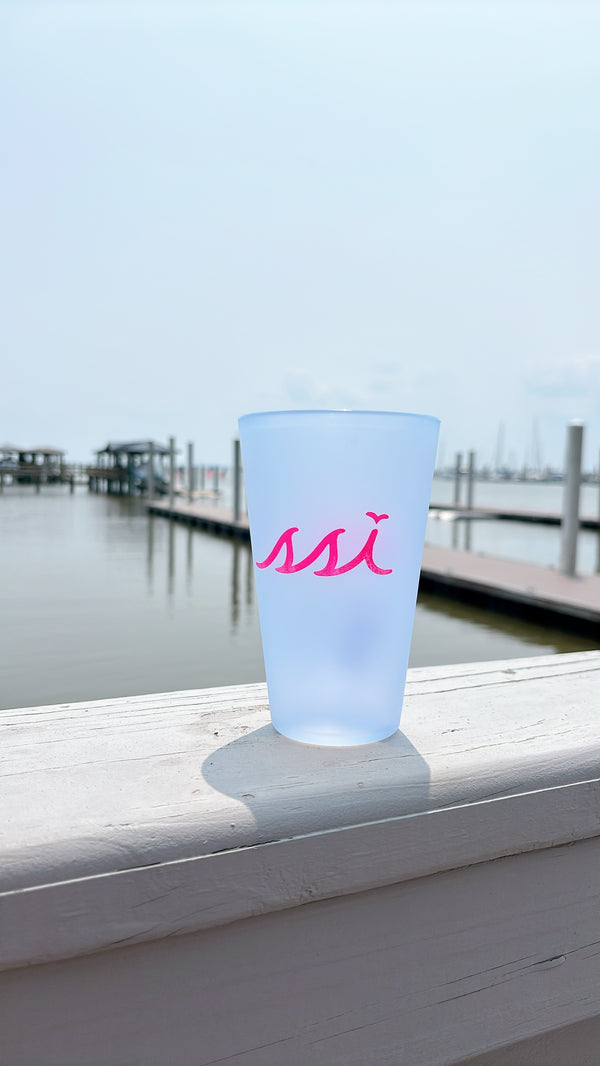 Silipint 16 oz Icicle St. Simons Island Flex Cup — Pink SSI Logo