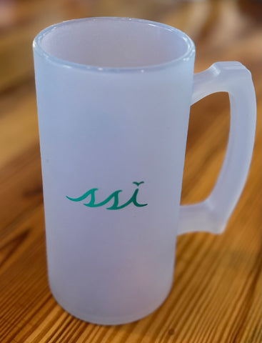 Silipint 28oz Flex Clear Beer Stein Cup- Aqua Logo
