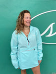 Aqua Rain Jacket - Charles River Pack-N-Go Pullover with Reflective Logo
