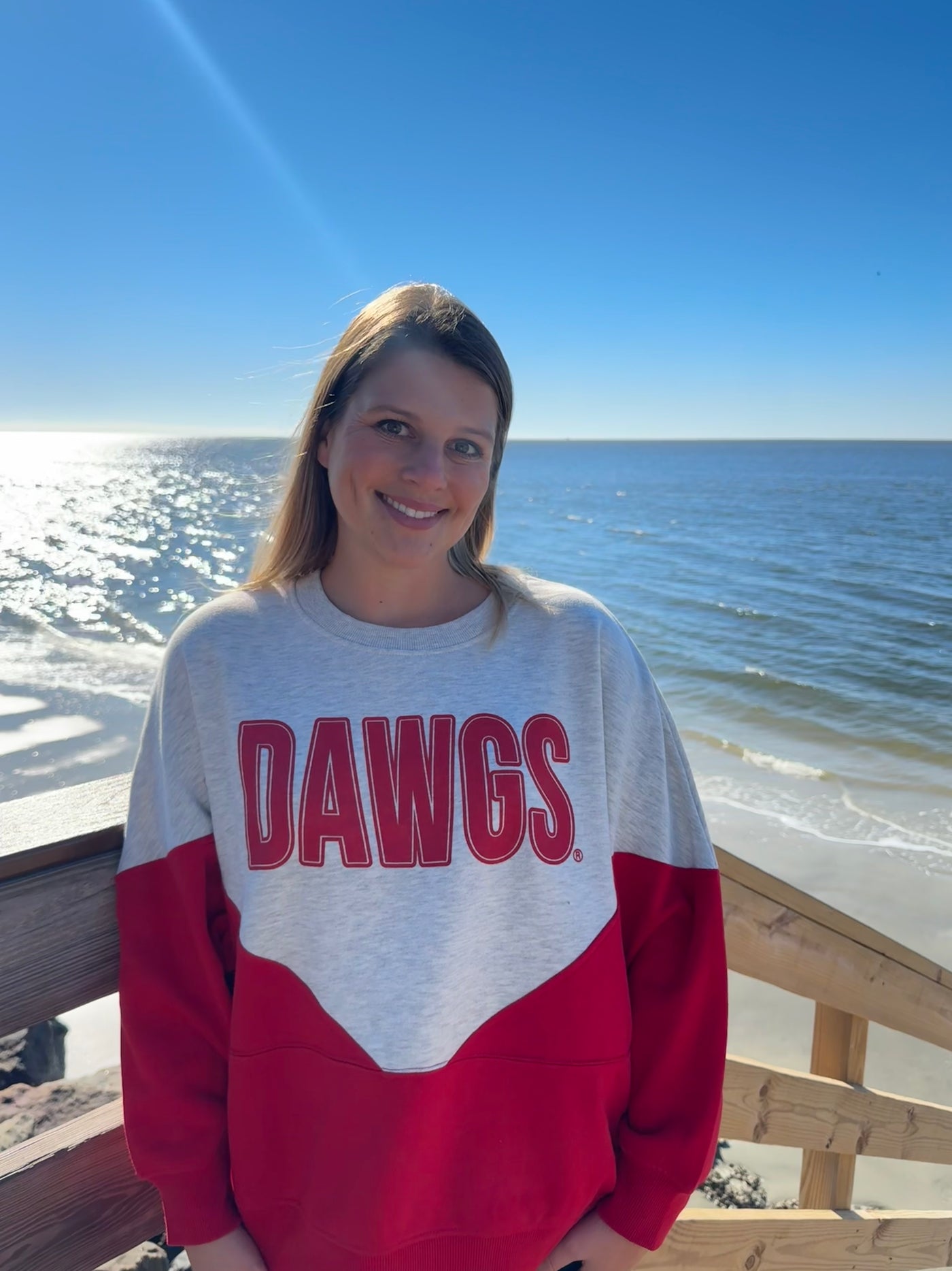 Women's chicka-d Gameday Dawgs Heritage Crewneck Sweatshirt