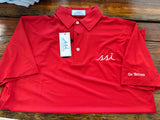 Go Terrors Stretch Performance Men's Polo Red w/ White Logo / Go Terrors on Arm