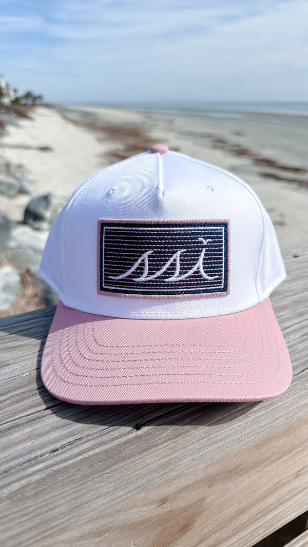 Dusty Rose Heritage Cap — Striped SSI Patch