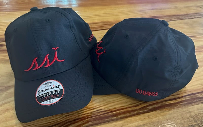 Black Imperial Hat (Regular Size) / Red logo / Red Football team logo