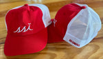 Red Outdoor Hat / White Logo / Go Dawggs Side / White Mesh Back Adjustable