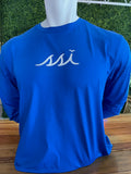 SPF 50 Royal Blue w/ White Logo Sun Shirt / Rash Guard, Tarpon on back, Long Sleeve