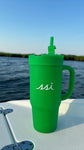 Silipint 32oz Flex Green Cup- White Logo - Humbler Tumbler