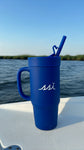 Silipint 32oz Flex Blue Cup- White Logo - Humbler Tumbler