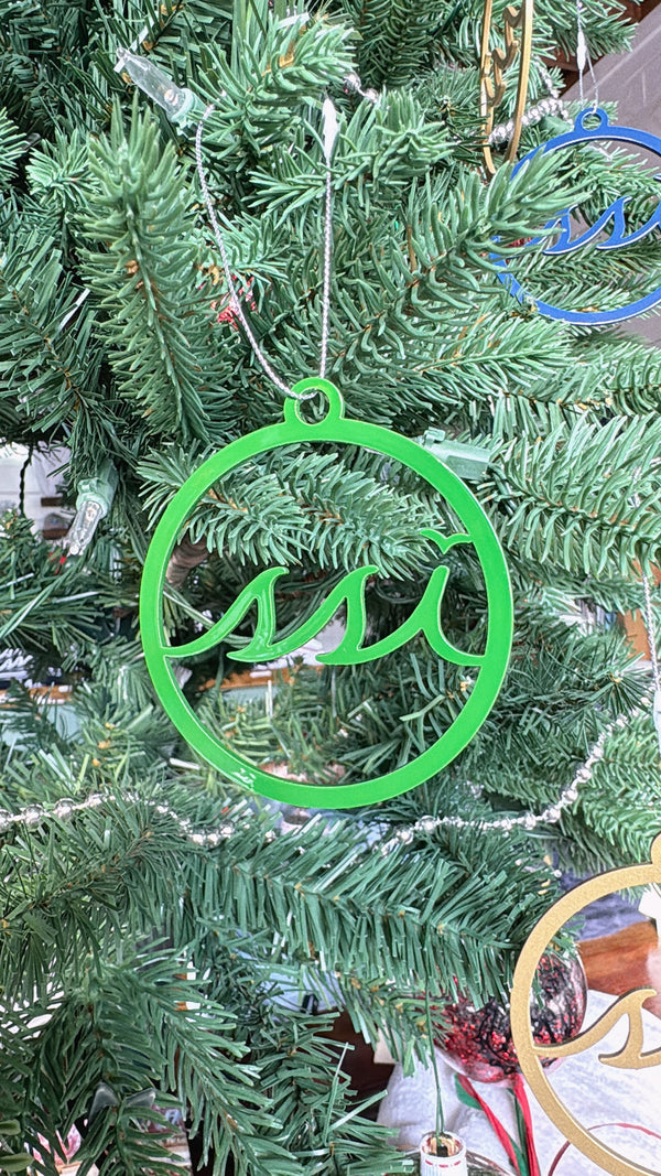 SSI Logo Christmas Ornament — Forest Green Metal Cutout