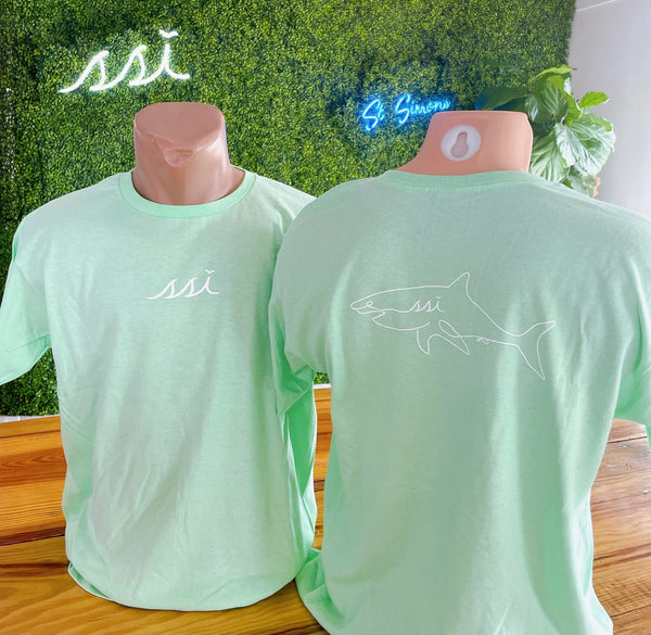 Kids Hot Green Shark T-Shirt