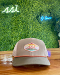 Peaches and Cream The Game Hat Peach Logo and Rope -Army Green Bill Design